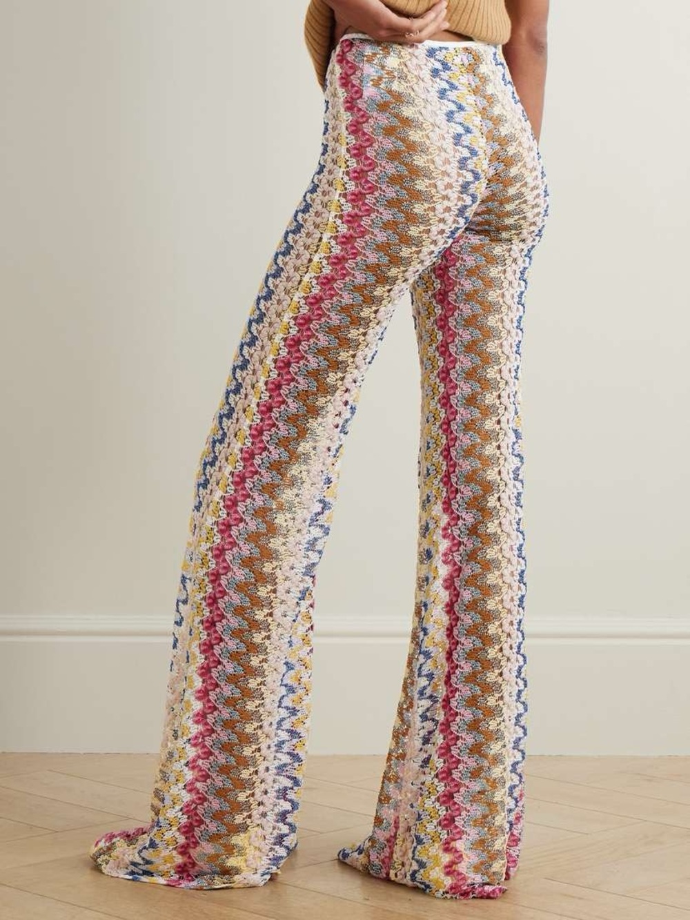 Missoni Metallic Crochet-knit Flared Pants - 42 BRAND NEW!